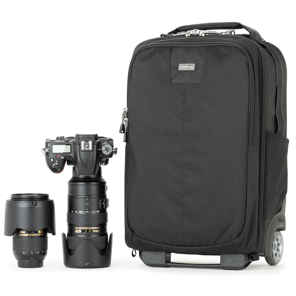 Fits two DSLR or Mirrorless camera bodies with lenses attached including a 70–200mm f/2.8