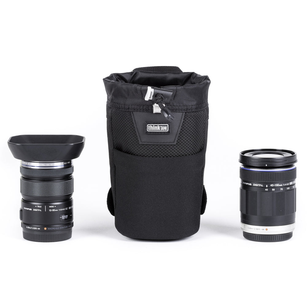 Fits smaller lenses such as 50mm f/1.4, 85mm f/1.8 and teleconverters